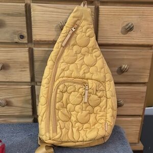 Quilted Yellow Sling Bag